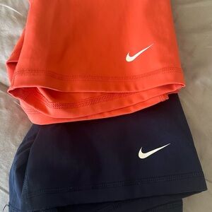Nike Woman Orange and Blue Shorts